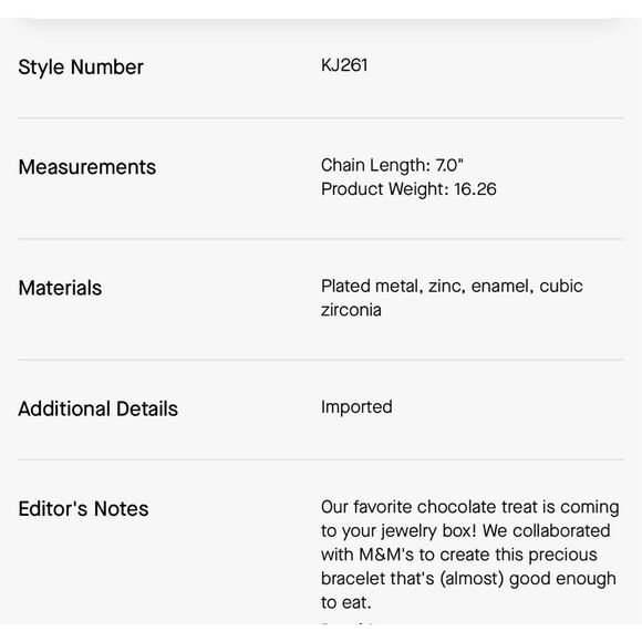 Kate Spade NWT M&M Candy bracelet - Picture 7 of 12